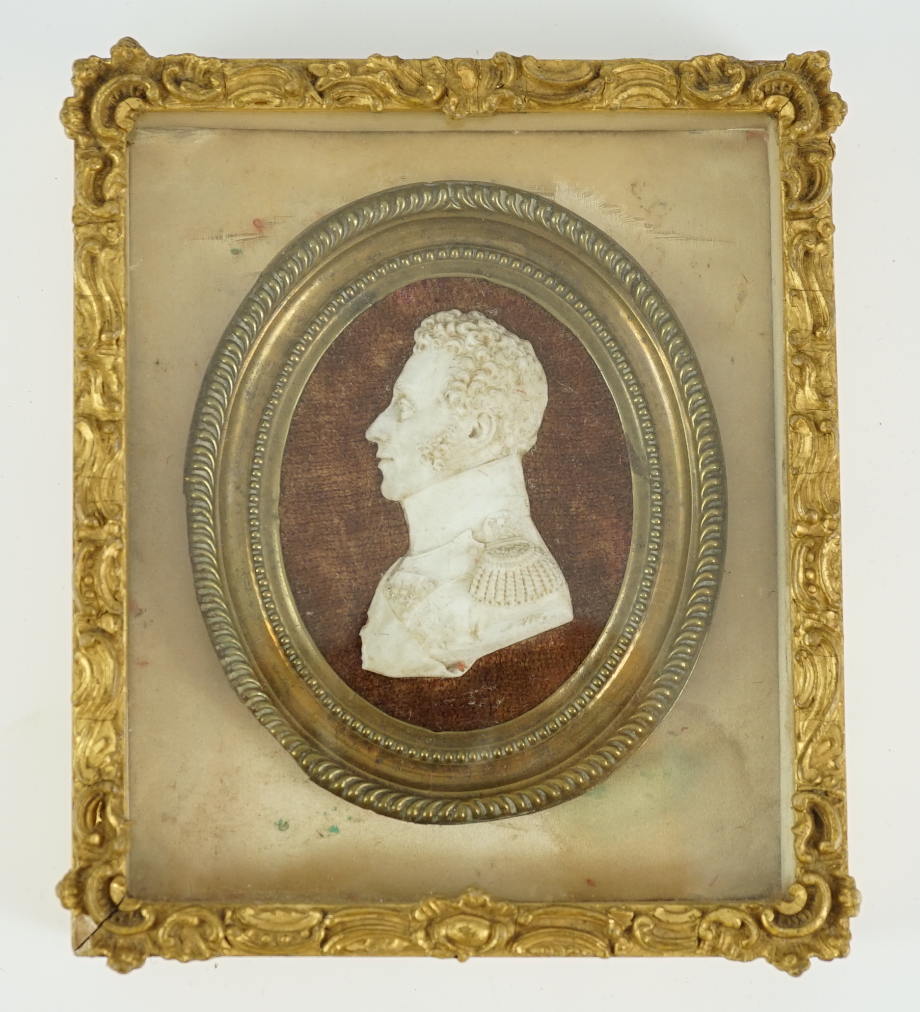 19th Century English School, Profile relief of Charles X, tassie style paste relief, 6.75cm.